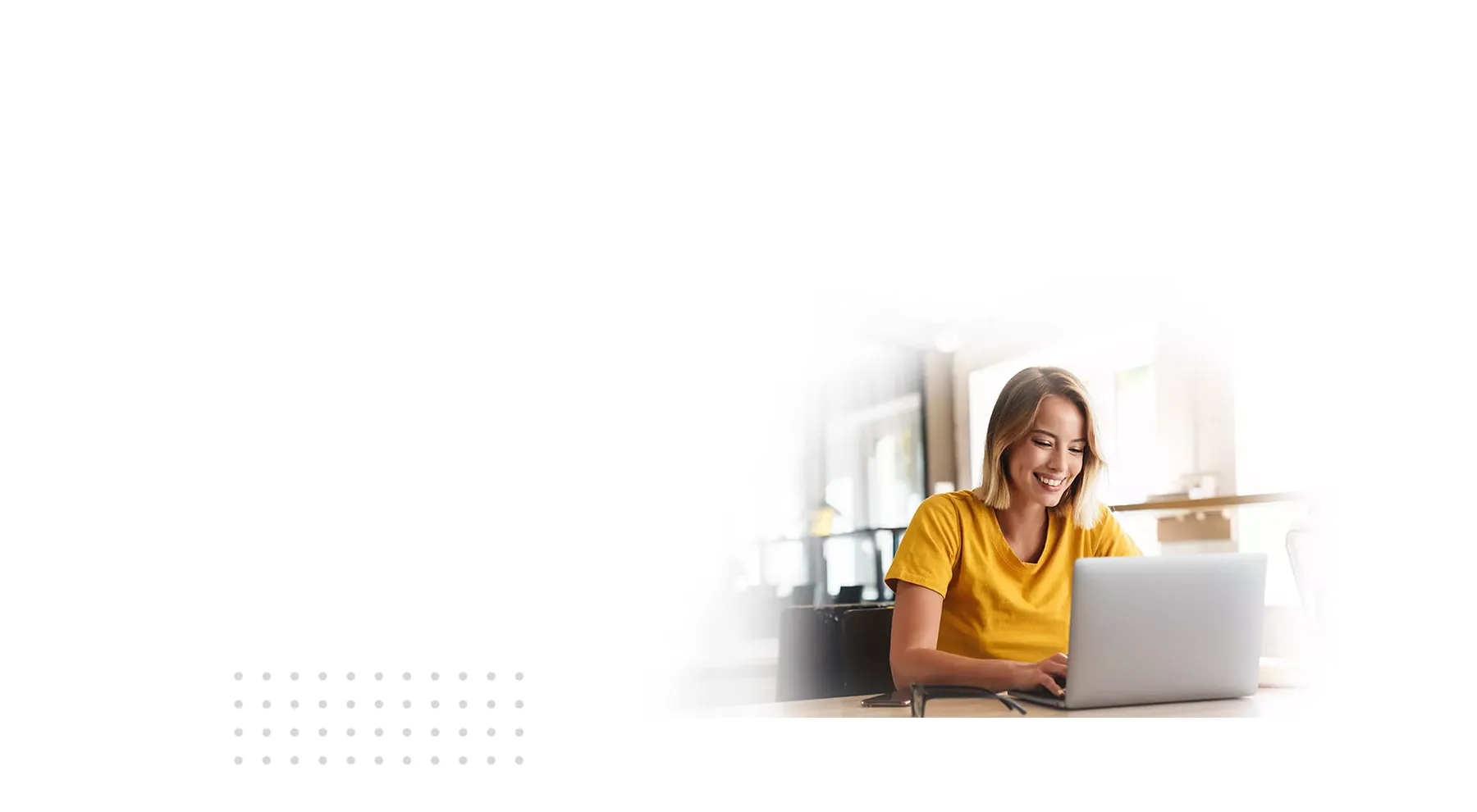 Woman on laptop at home